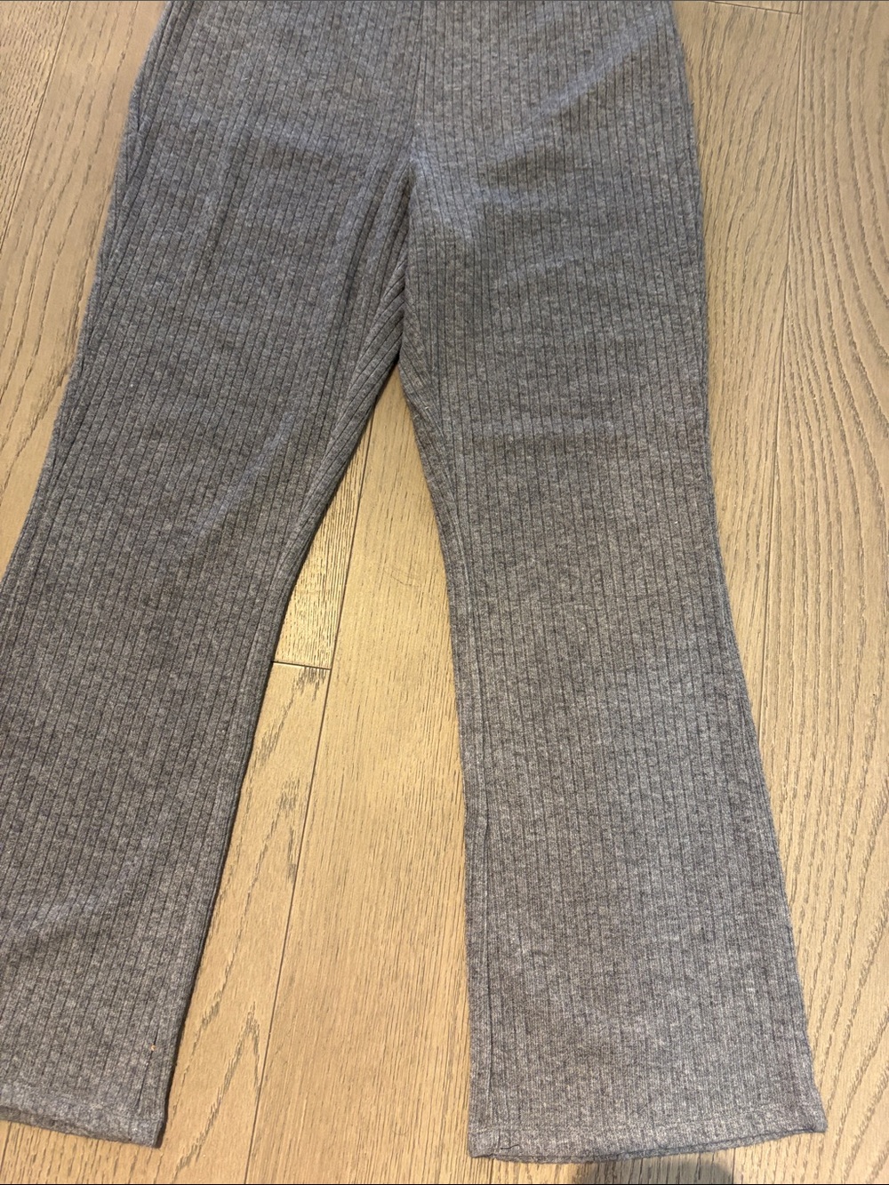 Joe Fresh Heather Gray Wide-Leg Knit Sweater Pants - Picture 2 of 5